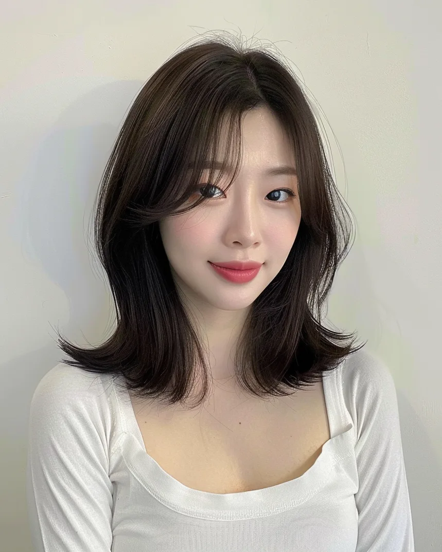 韩式发型 - 柔和卷发烫，AVA发型沙龙首尔