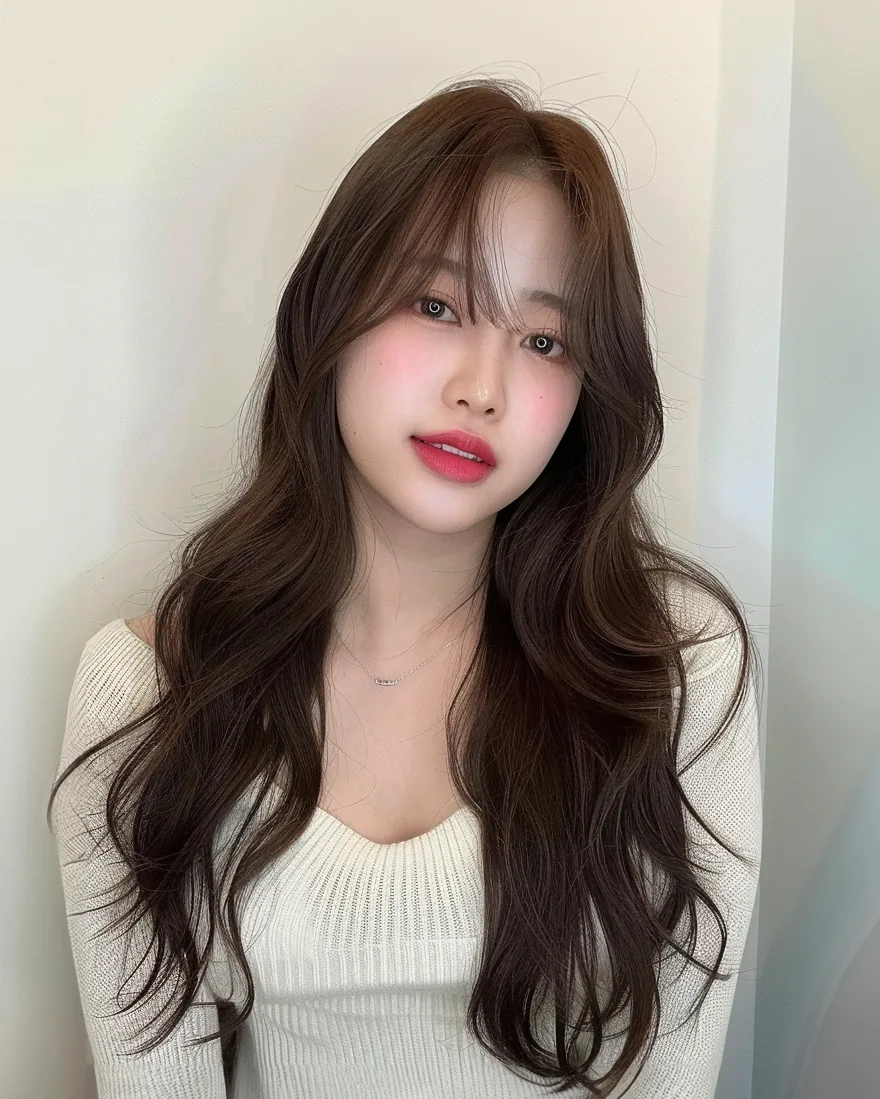 韩式发型 - 蓬松卷发烫，AVA发型沙龙首尔