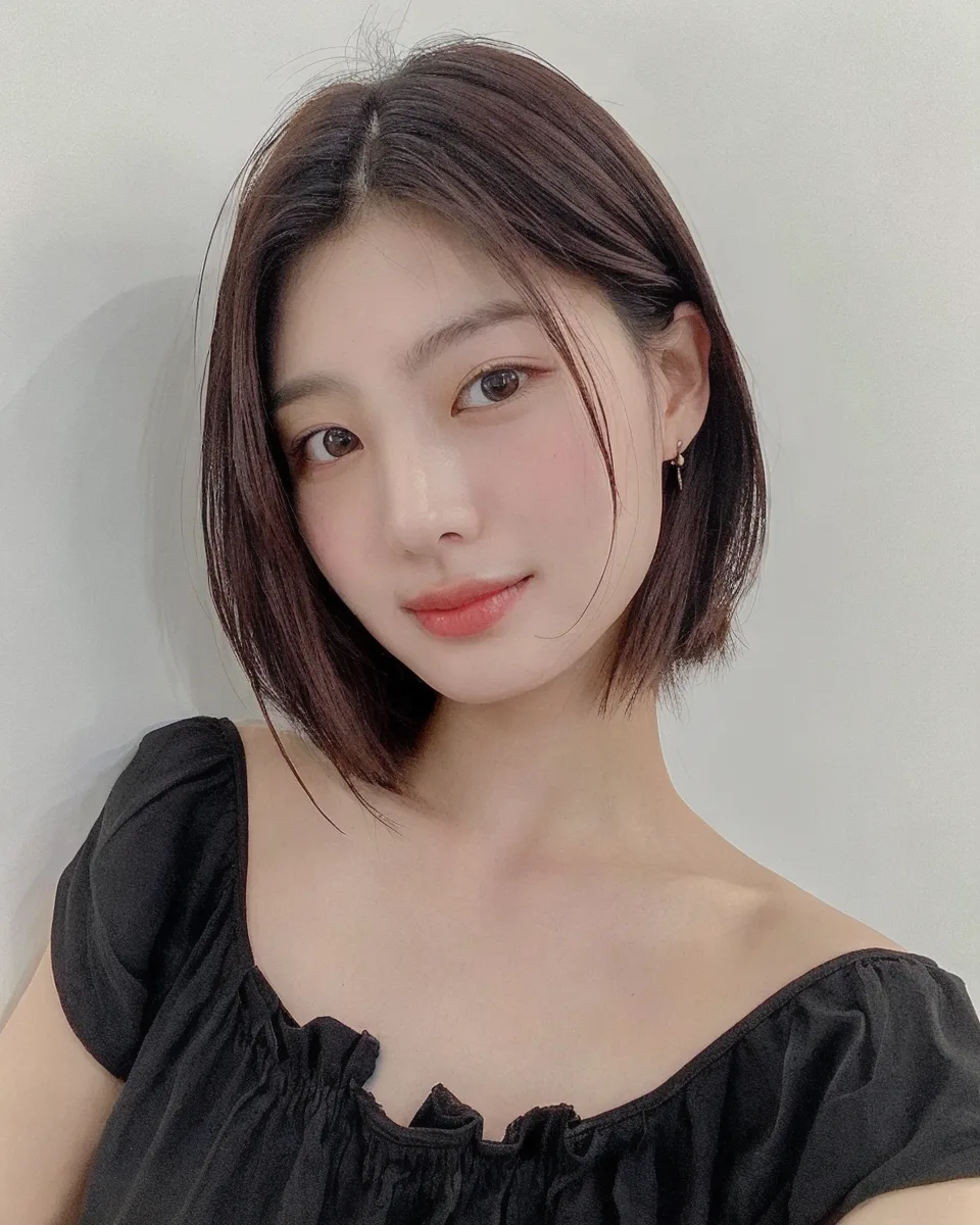 韩式发型 - 柔和棕色挑染，AVA发型沙龙首尔