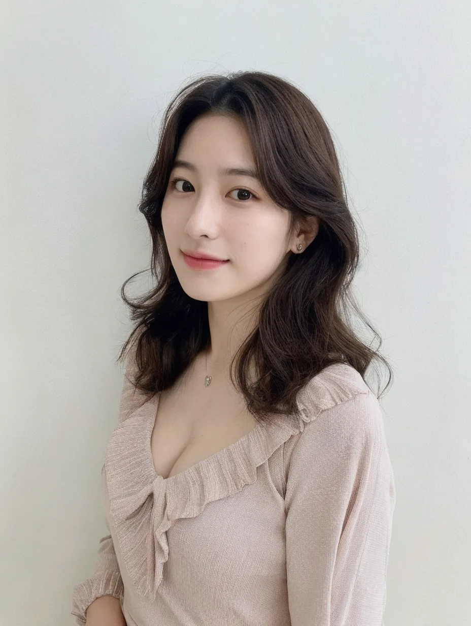 韩式发型 - 自然棕色调，AVA发型沙龙首尔